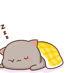 Mochi Peach Cat And Goma Canoodling In Bed GIF
