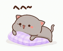 Mochi Peach Cat Chill GIF