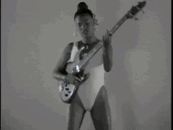 Model Playing Long Guitar