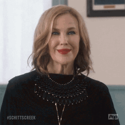 Moira Rose Fake Smile GIF