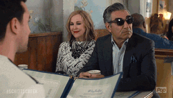 Moira Rose In Restaurant GIF