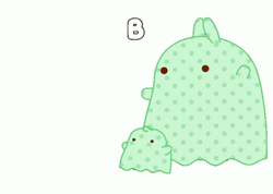Molang And Piu Piu Acting Ghost GIF