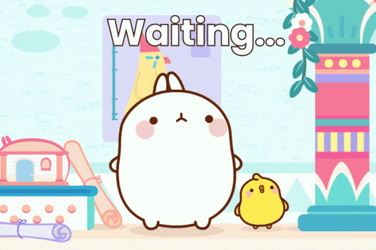 Molang And Piu Piu Patiently Waiting GIF