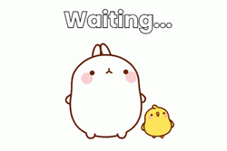 Molang And Piu Piu Waiting GIF