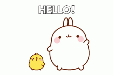 Molang And Piu Piu Waving GIF