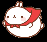 Molang Red Cape Flying