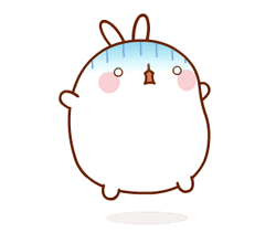 Molang Shocked Terrified GIF