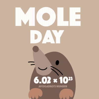 Mole Illustration Saying Mole Day GIF
