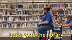 Mom And Son Bonding To The Library GIF