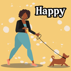 Mom Walking Dog GIF