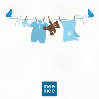 Momma's Boy Poster Clothes Teddy Bear On Clothesline GIF