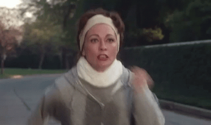 Mommie Dearest Joan Crawford Jogging GIF