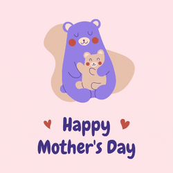 Mommy Bear Animation Happy Mother Day GIF