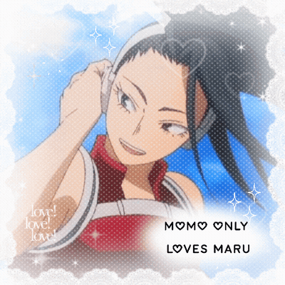 Momo Only Loves Maru Written On Picture GIF