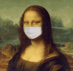 Mona Lisa Moving Painting With Mask