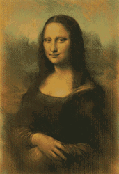 Mona Lisa Painting Giggling Covering Mouth GIF