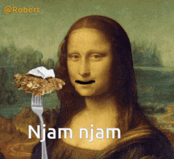 Mona Lisa Painting Meme Nam Nam GIF