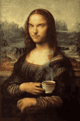Mona Lisa Painting Meme Vibing GIF