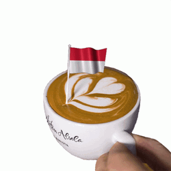 Monaco Flag Waving Coffee GIF