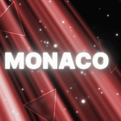 Monaco Word Red Black Background GIF