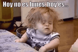 Monday Blues Tired Kid GIF