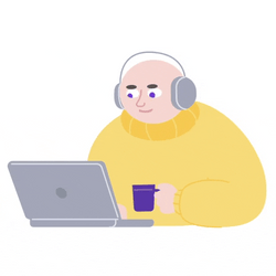 Monday Coffee Animated Man Working GIF