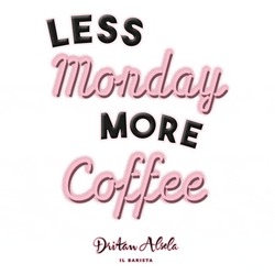 Monday Coffee Text Animation GIF