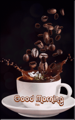 Monday Coffee With Floating Beans GIF