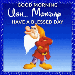 Monday Morning Hate Glitters Animated Cartoon GIF