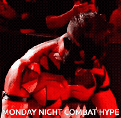 Monday Night Combat Hype Poster Man In Red Outfit GIF