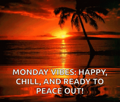 Monday Vibes : Happy , Chill , And Ready To Peace Out GIF