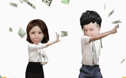 Money Dance Duo Face Swap GIF