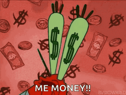 Money Eyes Mr Krabs Me Money GIF