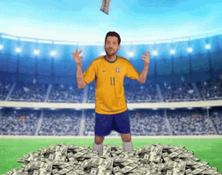 Money Falling Neymar Da Silva Santos Junior GIF