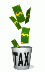 Money Falling On Taxes GIF