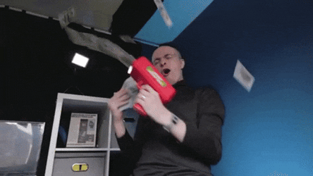 Money Flying Gun GIF