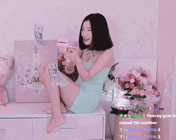Money Gun Aria Fairy Korean Streamer GIF