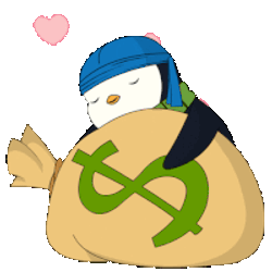 Money Penguin Sticker GIF