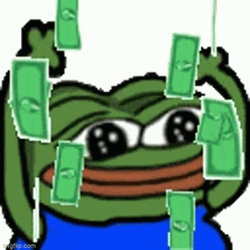 Money Rain Pepe Frog GIF