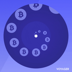 Money Sign In Blue Circle Outward Swirl GIF