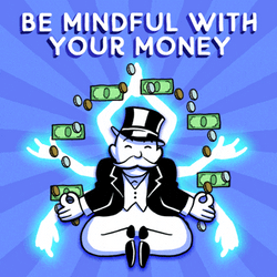 Money Surrounding Mr Monopoly GIF