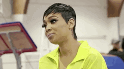 Monica Gulp While Nodding GIF