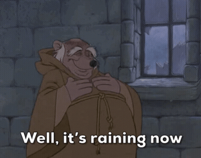Monk Saying Well It's Raining Now GIF