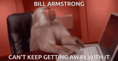 Monkey At Laptop Bill Armstrong Can't Keep Getting Away With It GIF