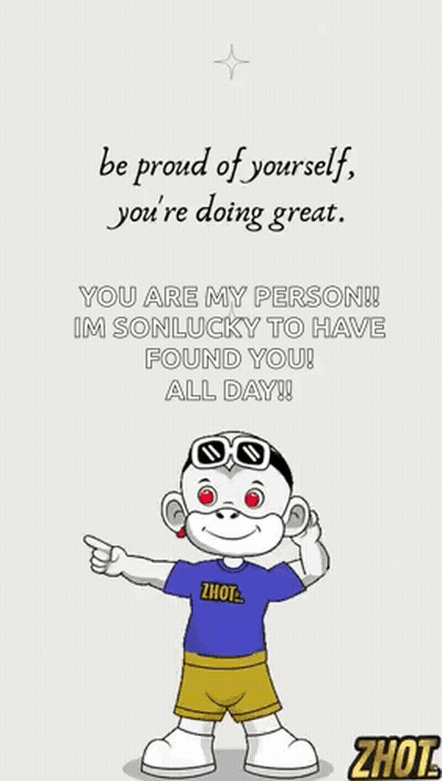 Monkey Cartoon Be Proud Of Yourself GIF