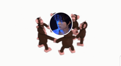 Monkey Circle Black Hair Choi Beomgyu GIF
