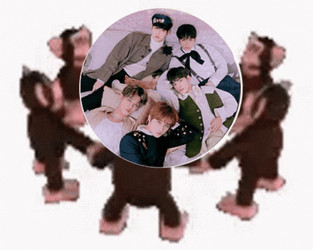 Monkey Circle K-Pop Group GIF