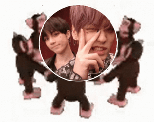 Monkey Circle Soobin And Puma GIF
