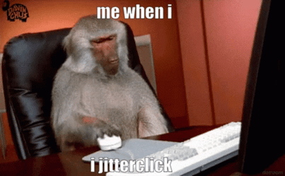 Monkey Computer Me When I Jitter GIF
