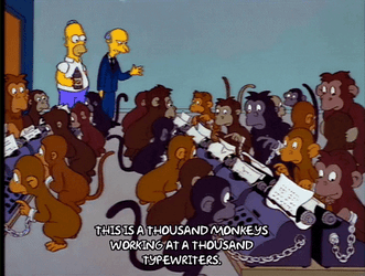 Monkey Computer Working Thousand Typewriters GIF